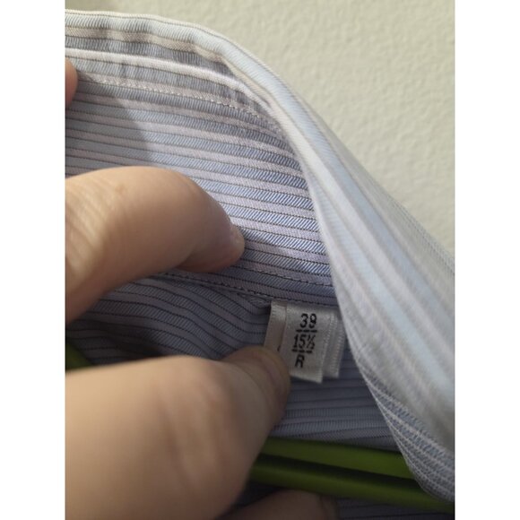 Armani Collezioni Luxury Men Shirt Size 39 15 1/2 Made in Italy Pre-Owned - Picture 3 of 8